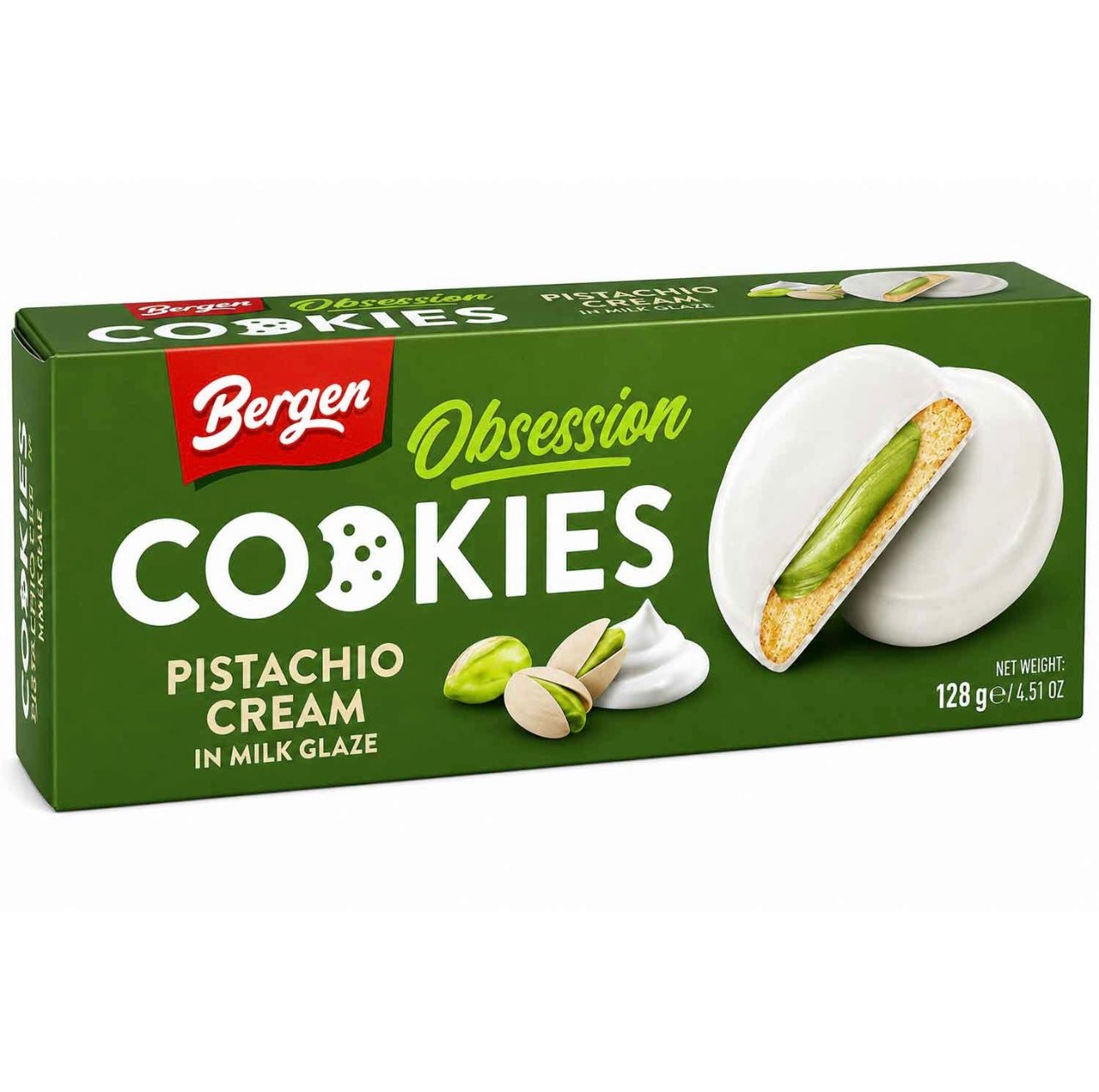 Bergen - Obsession Cookies Pistachio White 128g (Kopie)