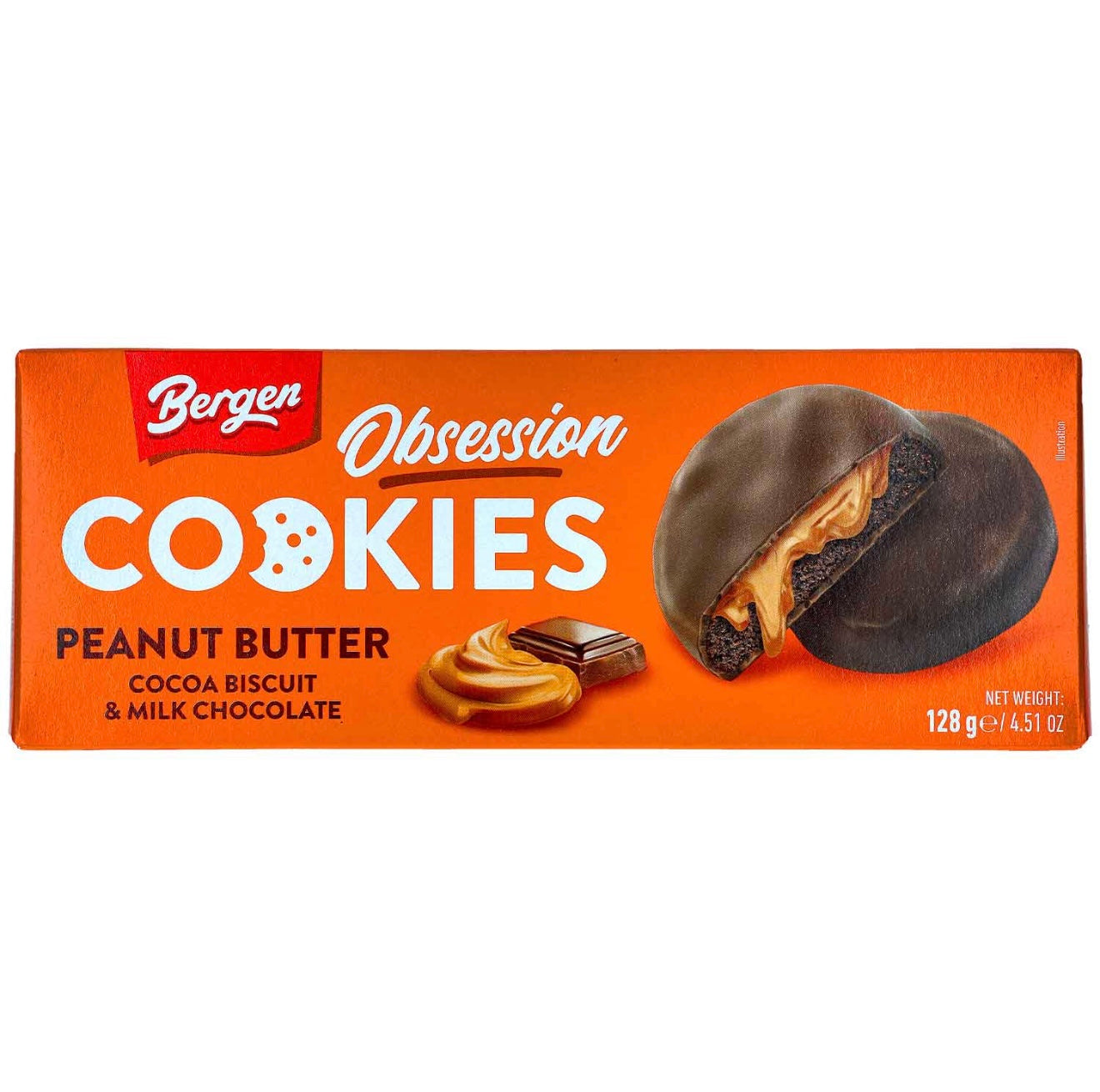 Bergen - Obsession Cookies Peanut Butter 128g