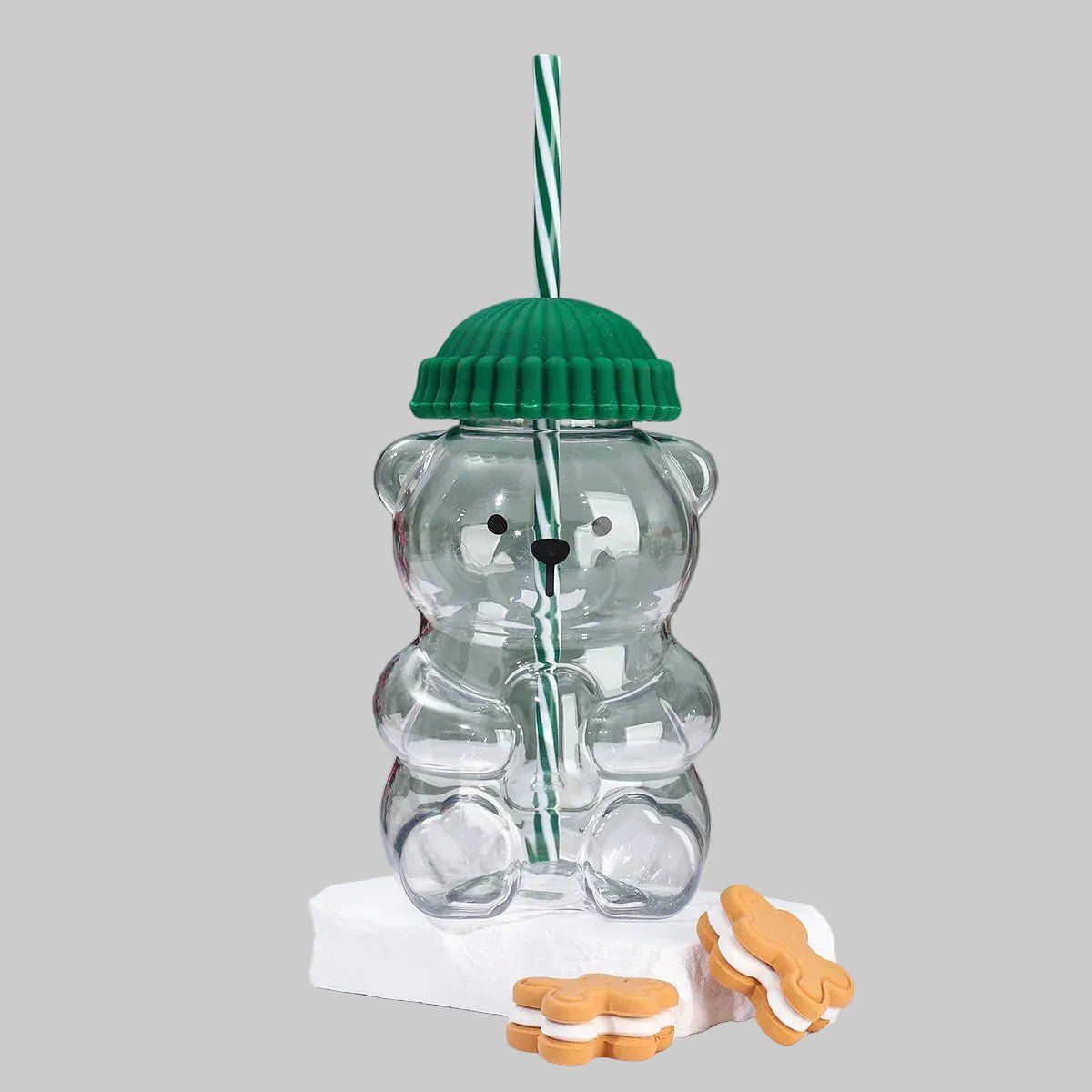Bären-Trinkbecher mit Deckel & Strohhalm - snackverse.ch