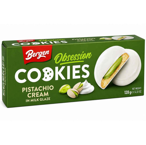 Bergen - Obsession Cookies Pistachio White 128g - snackverse.ch