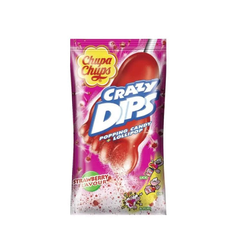Chupa Chups - Crazy Dips Erdbeere 14g - snackverse.ch