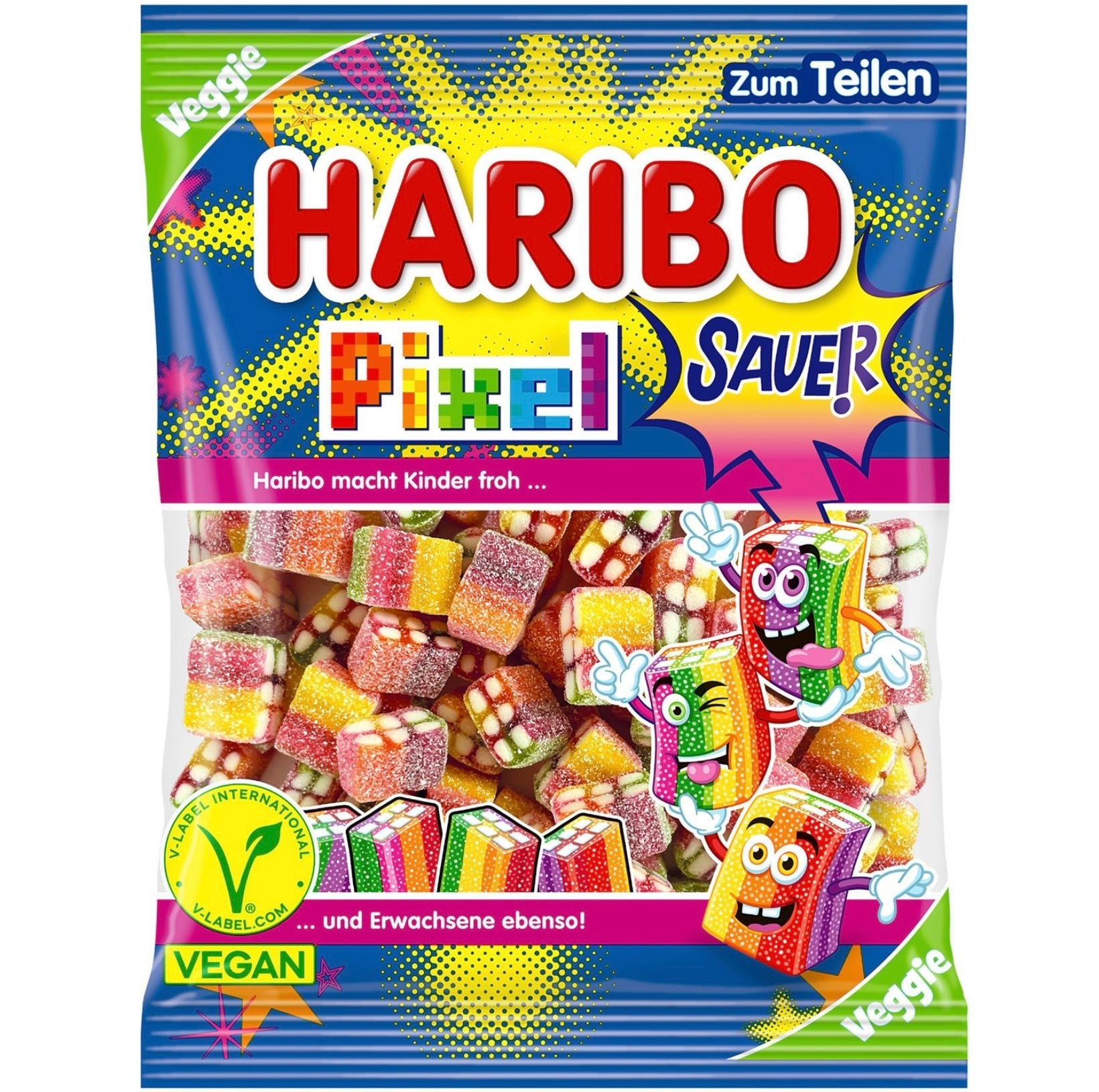 Haribo - Pixel sauer vegan 160g - snackverse.ch