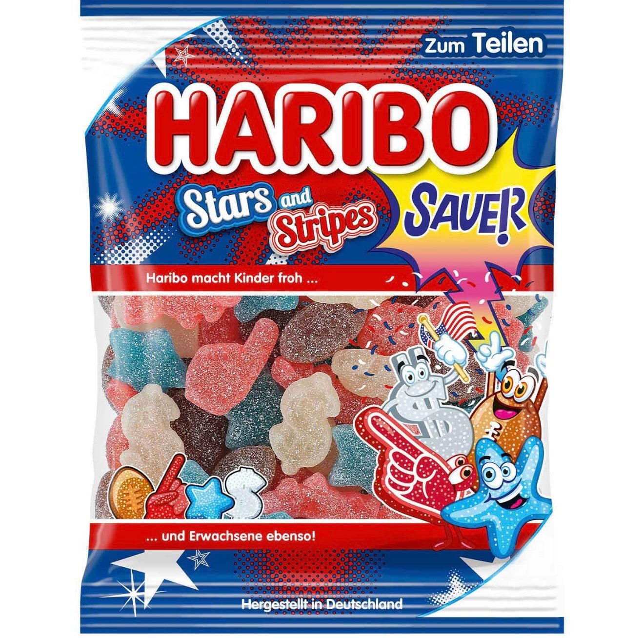 Haribo - Stars and Stripes Sauer 175g. - snackverse.ch