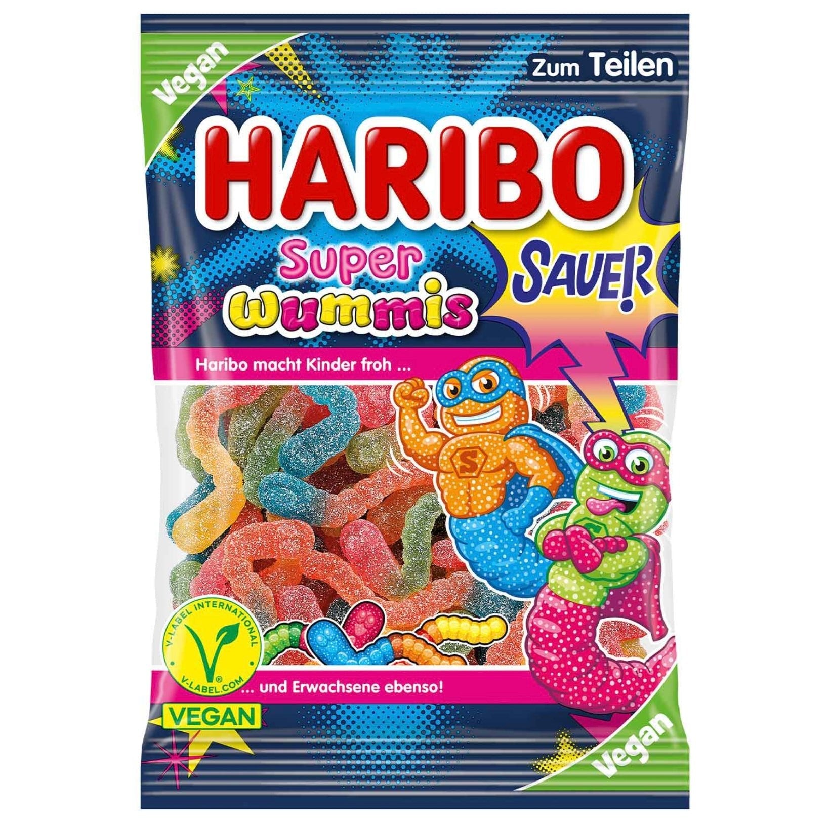 Haribo - Super Wummis sauer vegan 175g - snackverse.ch