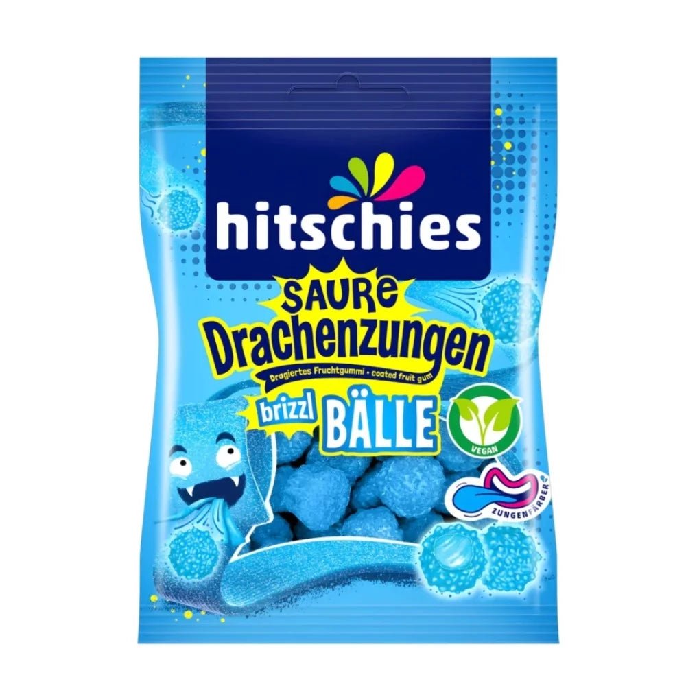 Hitschies - Drachenzungen Brizll Bälle Blau 100g - snackverse.ch